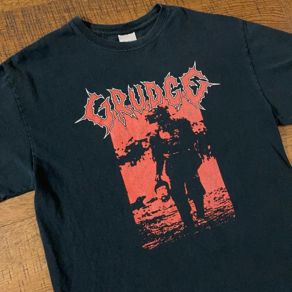 Gildan Grudge Samurai Band Tee Mens Size M Black Vintage Y2K Goth Metal Skater